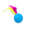 Fun and varied plastic golf balls with feathers