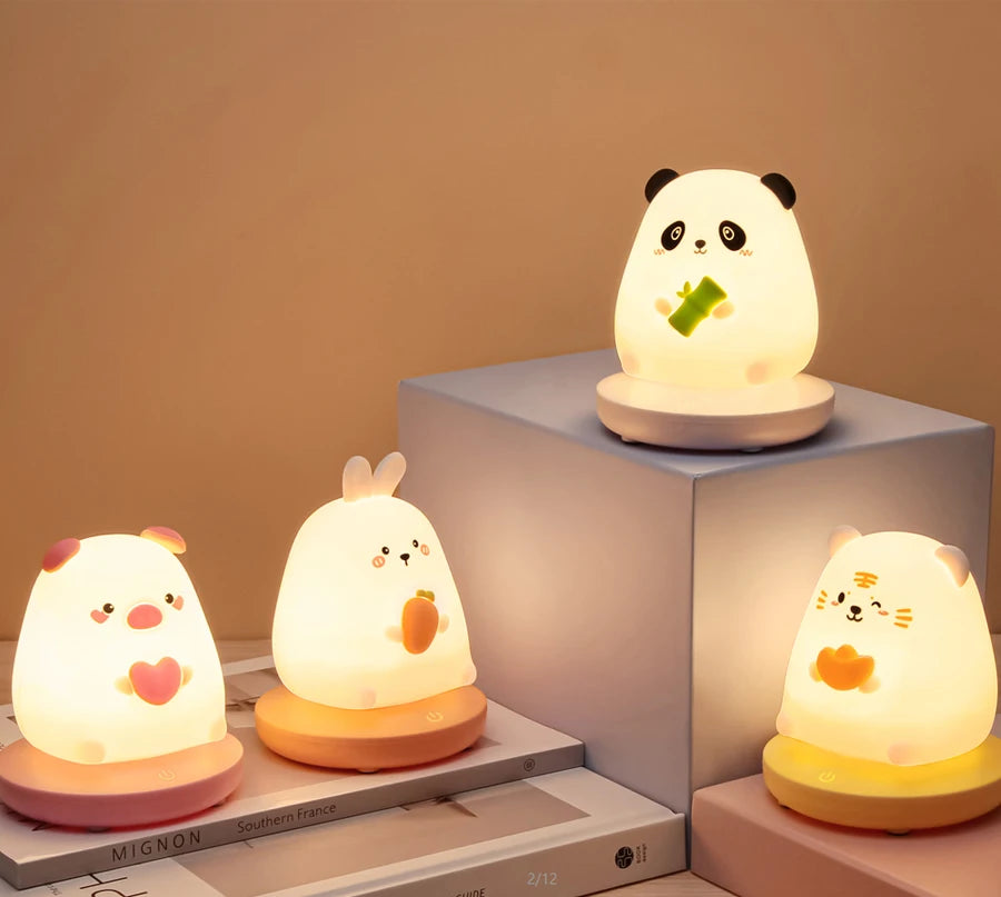 LED Night Lights in the Shape of Pets with USB Rechargeable