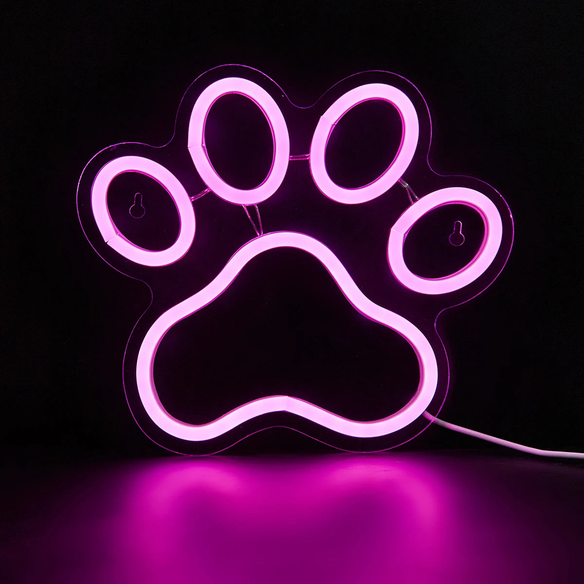 LED Neon Signs In The Shape Of a Paw