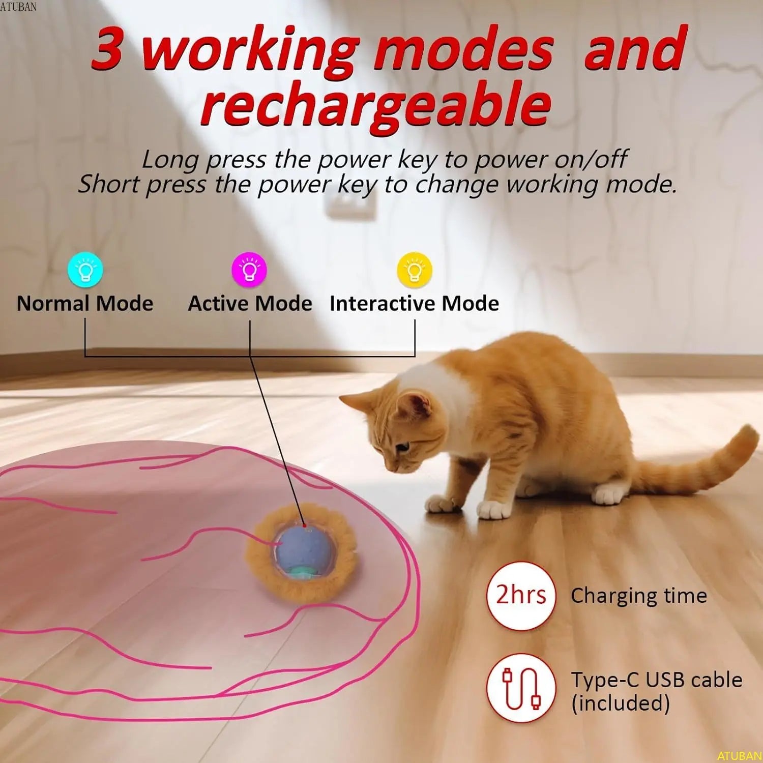 Chirping & Motion Activated Interactive Cat Toy