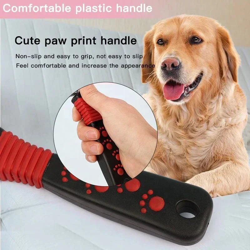 Pet hair detangling comb and brush