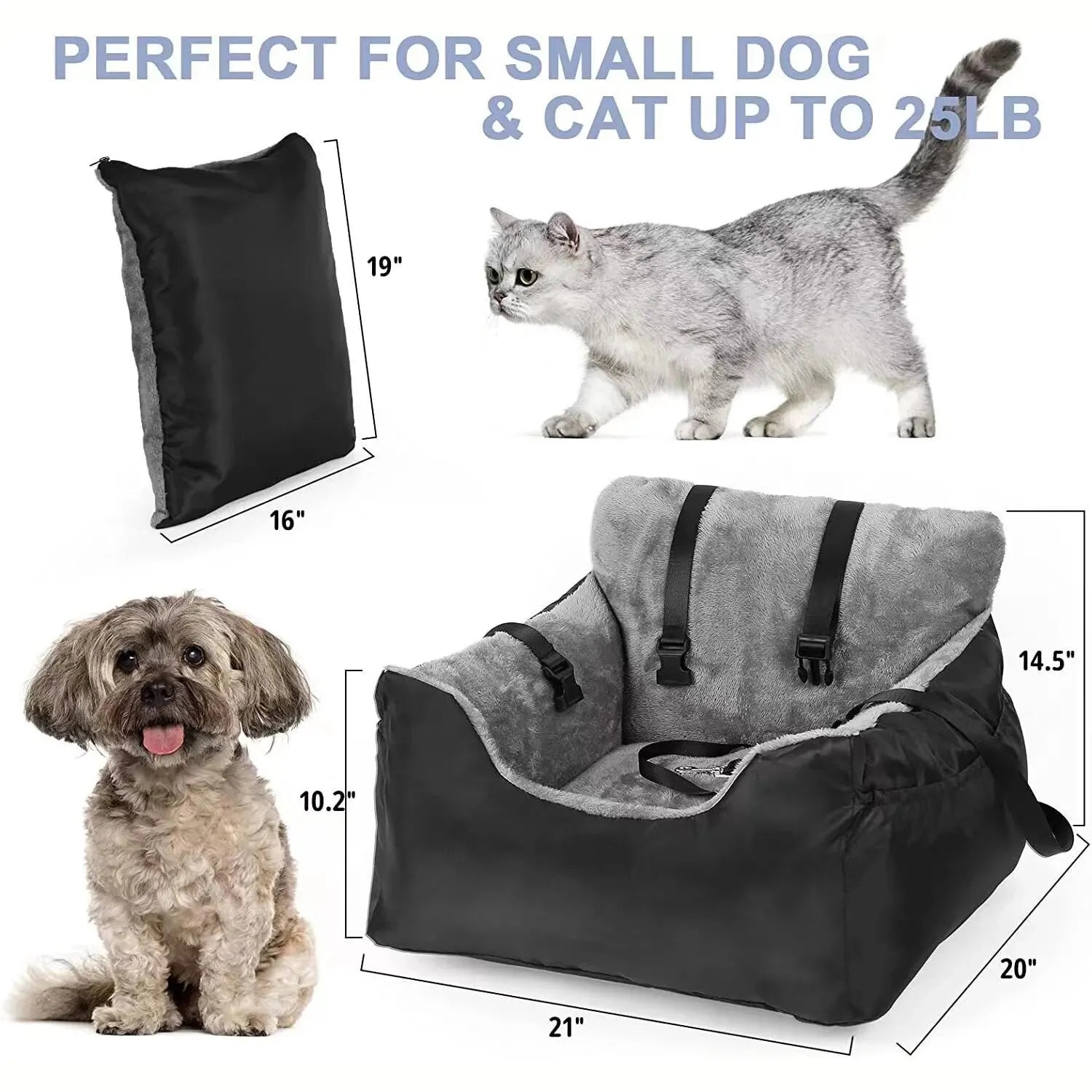 Detachable pet car seat