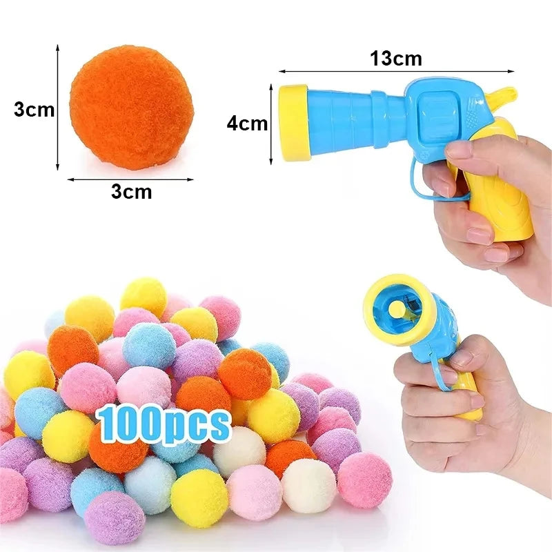 Interactive Cat Plush Ball Gun