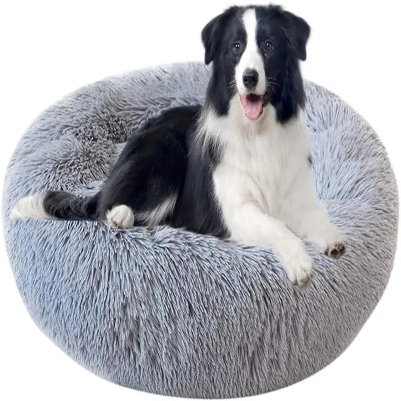 Donut-Shaped Plush Pet Bed