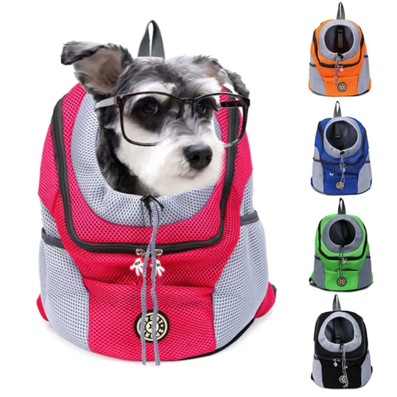 Double Shoulder Portable Travel Backpack for Small Dogs