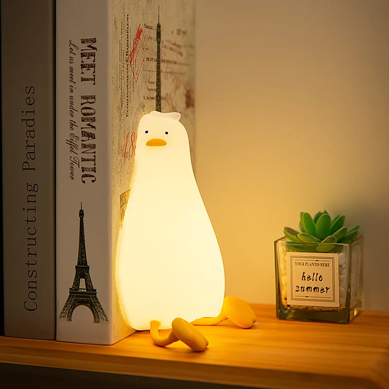 LED Night Light in the Shape of a Rechargeable Duck