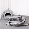 Shark shaped cat bed