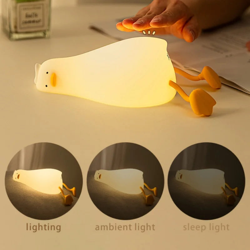 LED Night Light in the Shape of a Rechargeable Duck