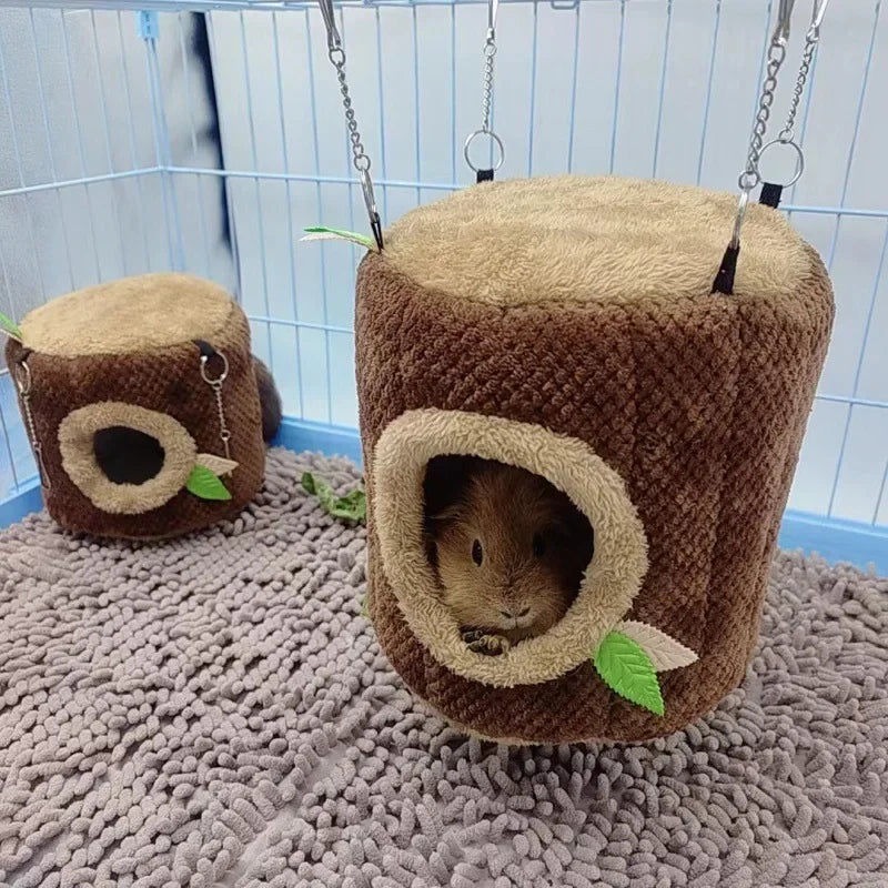 Log-shaped Hammock For Hamsters