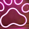 LED Neon Signs In The Shape Of a Paw