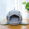 Shark shaped cat bed