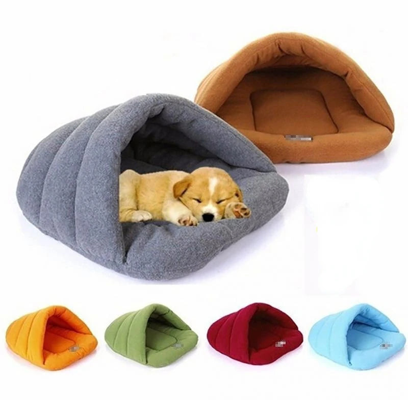 Pet Dog Cave Bed Thick Fleece Warm