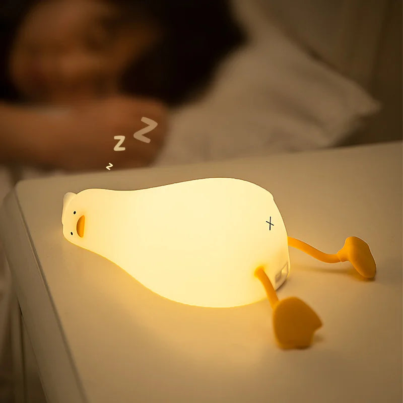 LED Night Light in the Shape of a Rechargeable Duck