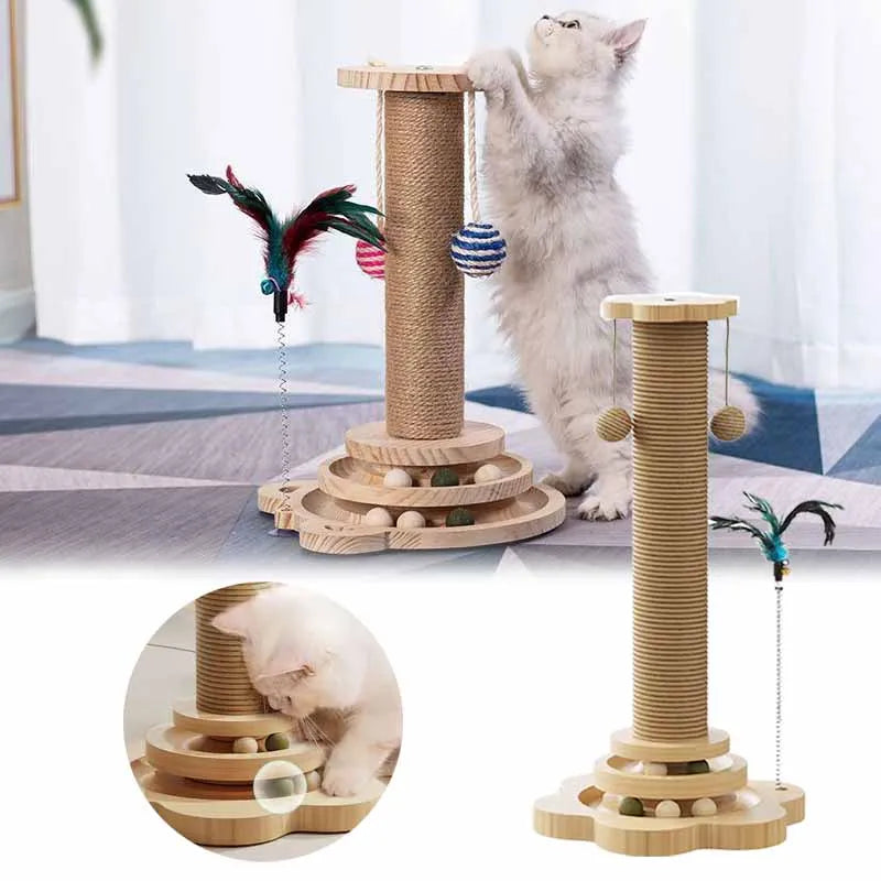 One-Piece Cat Grab Column for Play