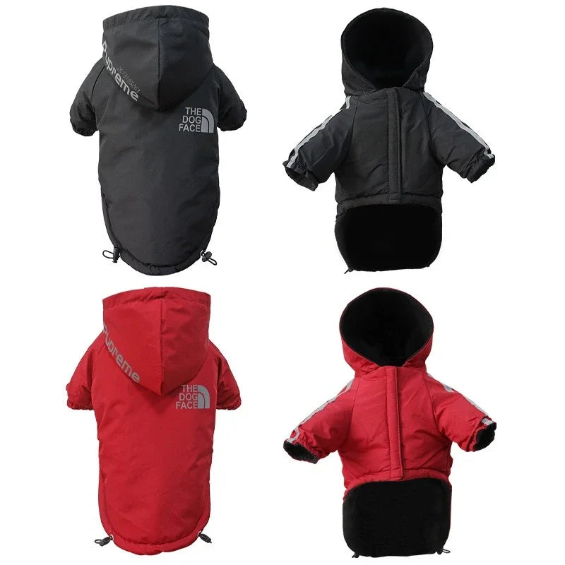 Reflective Waterproof Jacket with Hood for Small and Medium Dogs