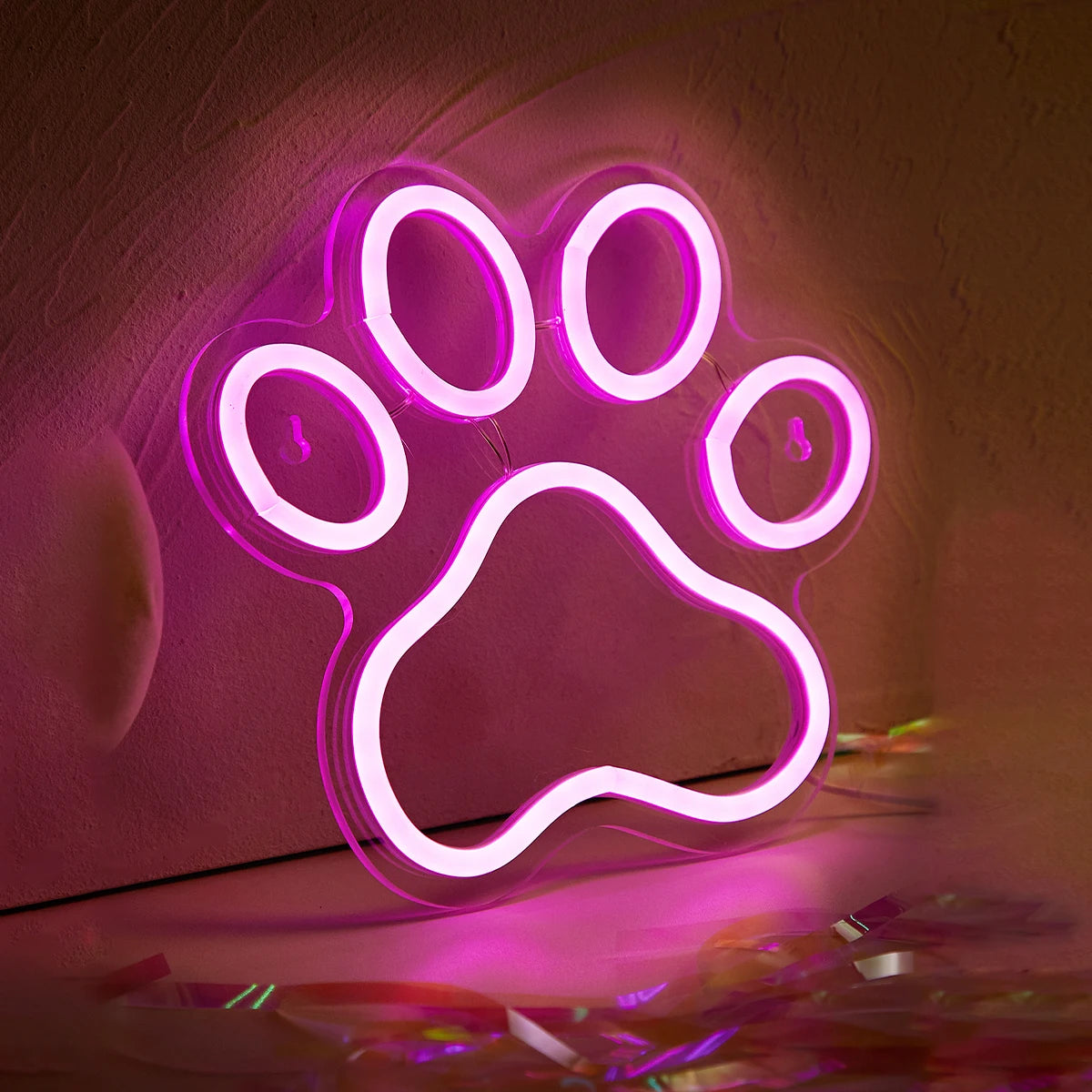 LED Neon Signs In The Shape Of a Paw