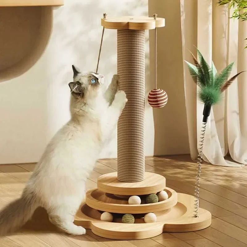 One-Piece Cat Grab Column for Play