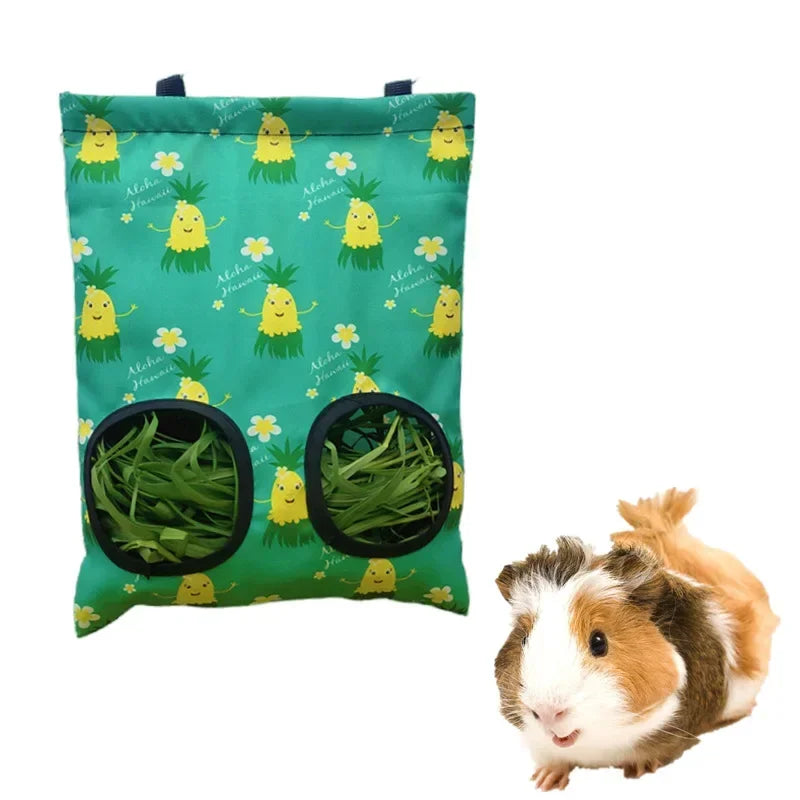 Hanging Hay Dispenser Bag for Rabbit, Guinea Pig, Hamsters and Small Animals