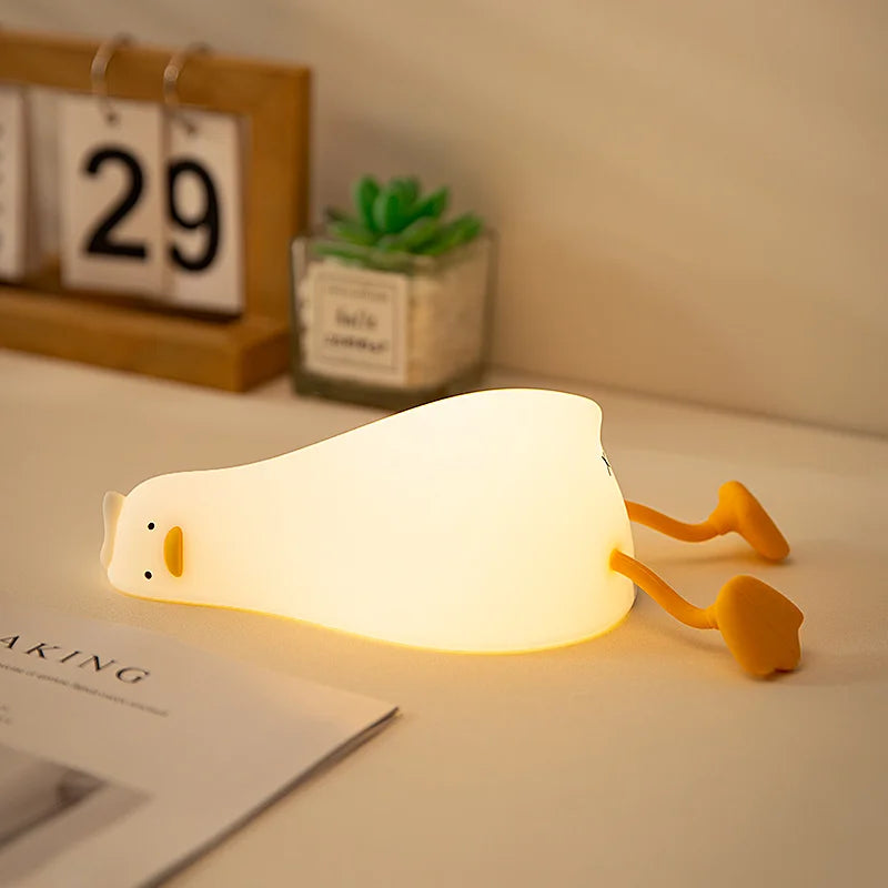 LED Night Light in the Shape of a Rechargeable Duck