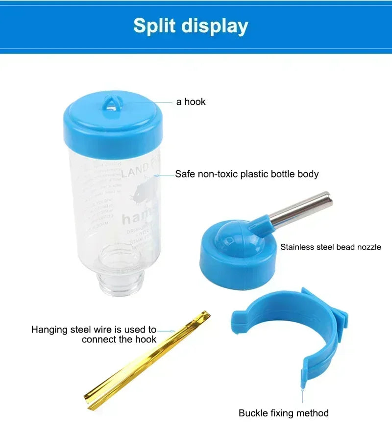 Plastic Hamster Drinking Water Bottle Dispenser