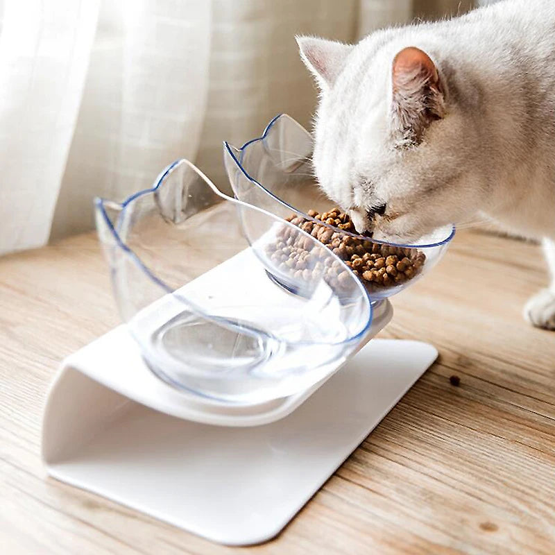 Non-Slip Double Cat Bowl Dog Bowl With Stand