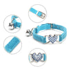 Jeweled Heart Cat Collar With Bell