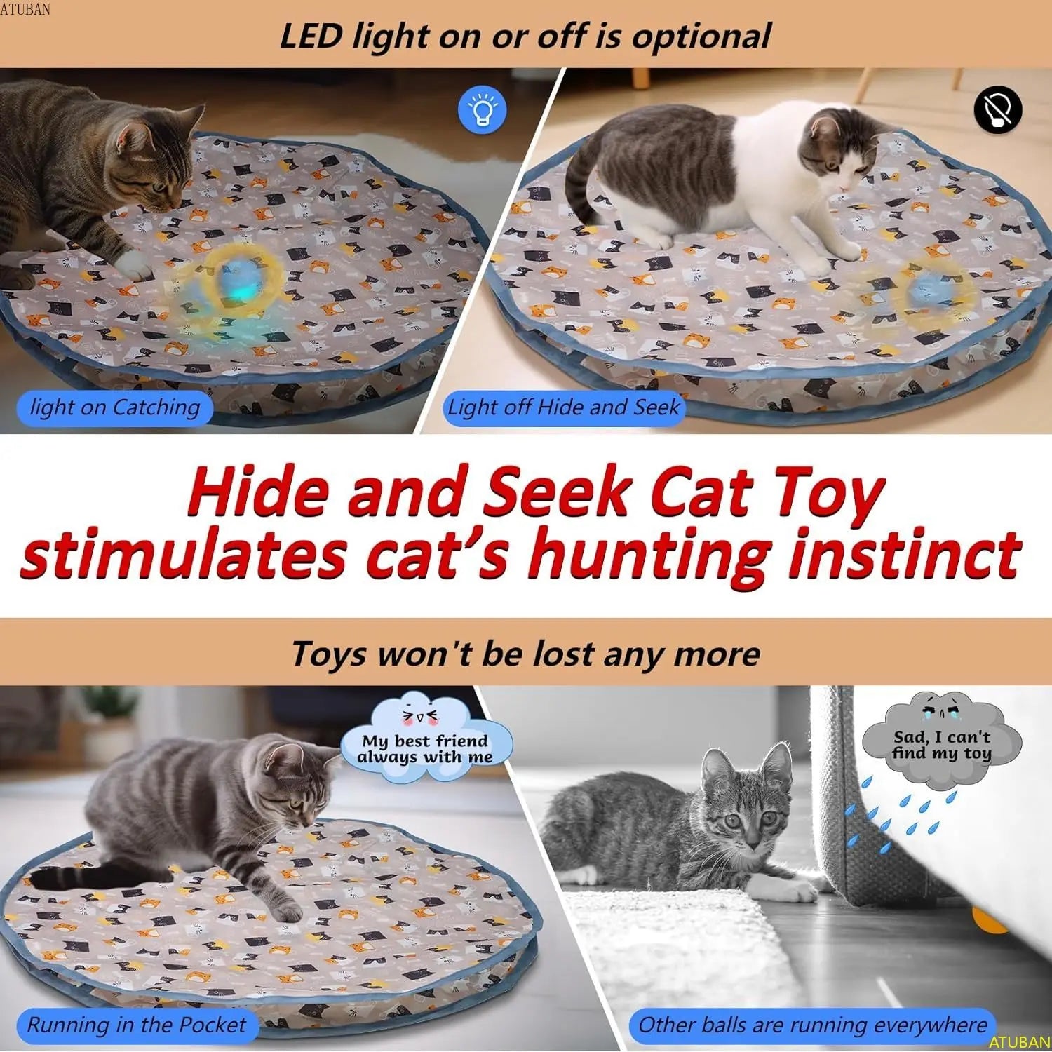 Chirping & Motion Activated Interactive Cat Toy