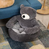 Bear-shaped semi-closed dog bed