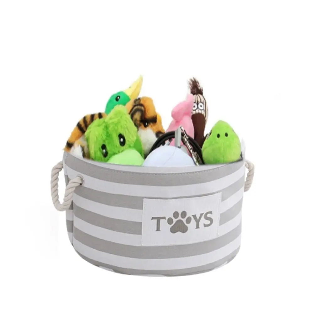 Large Capacity Dog Toy Storage Basket Foldable