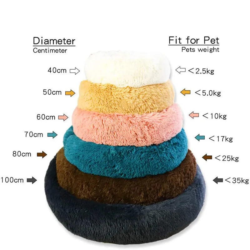 Donut-Shaped Plush Pet Bed