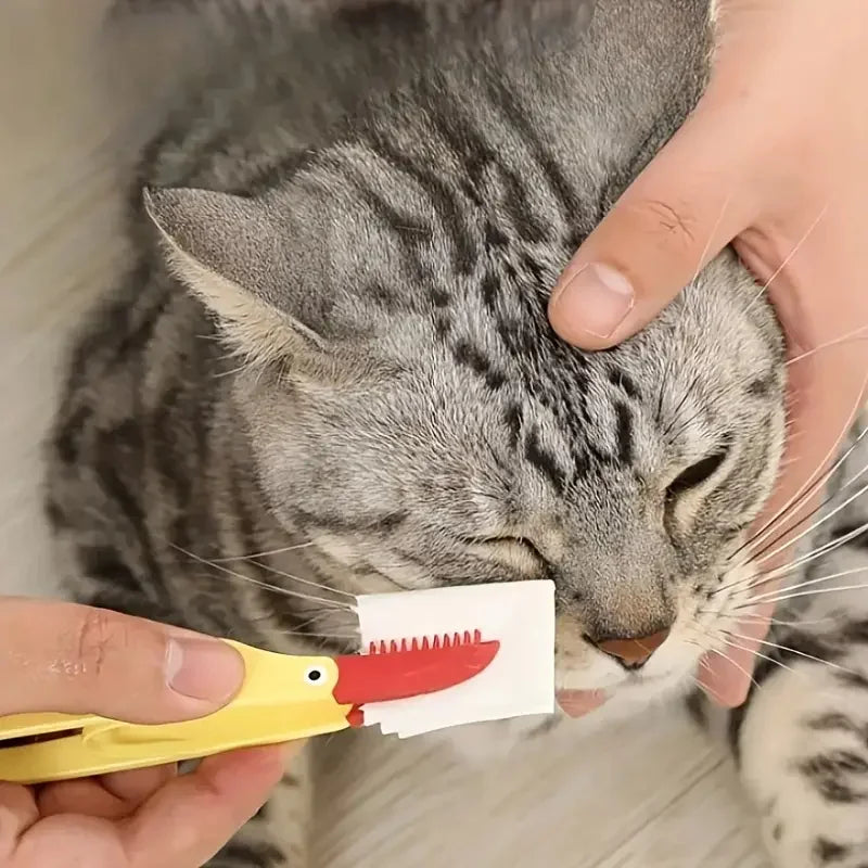 Tear stain and crust removal brush