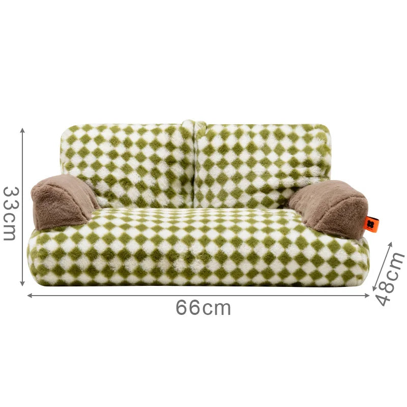 Soft Cat Bed Sofa for Cats Small Dogs Etachable & Washable