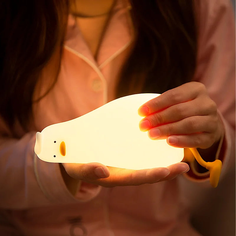 LED Night Light in the Shape of a Rechargeable Duck