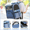 Shoulder Backpack Sturdy Frame Breathable Foldable Pets Double Doors Bag Fits 9 Kg