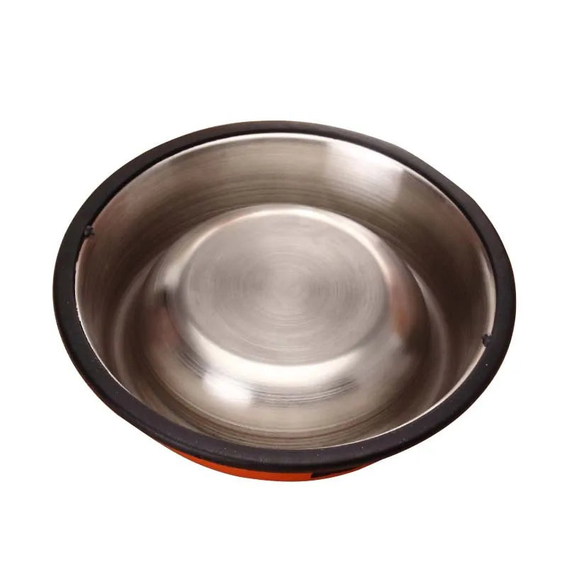 Stainless Steel Cat Food Bowl with Non-Slip Rubber Base for Cats and Kittens