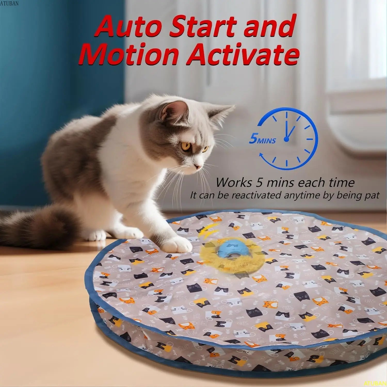 Chirping & Motion Activated Interactive Cat Toy