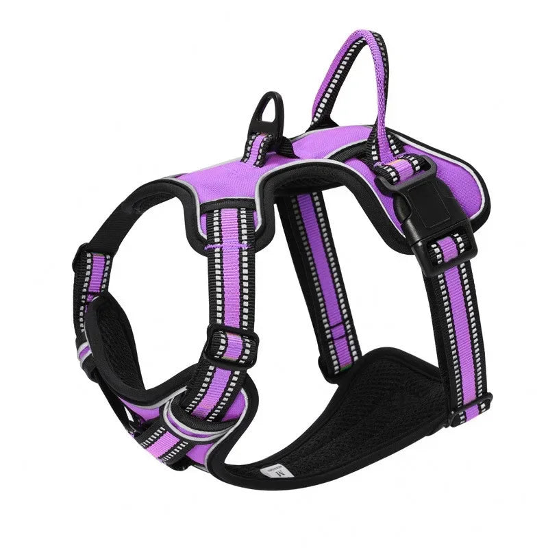 Soft Breathable Reflective Adjustable Nylon Dog Harness