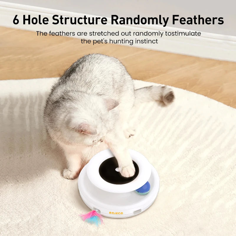 Fun Ball Game With Automatic Feathers Cats and Small Dogs